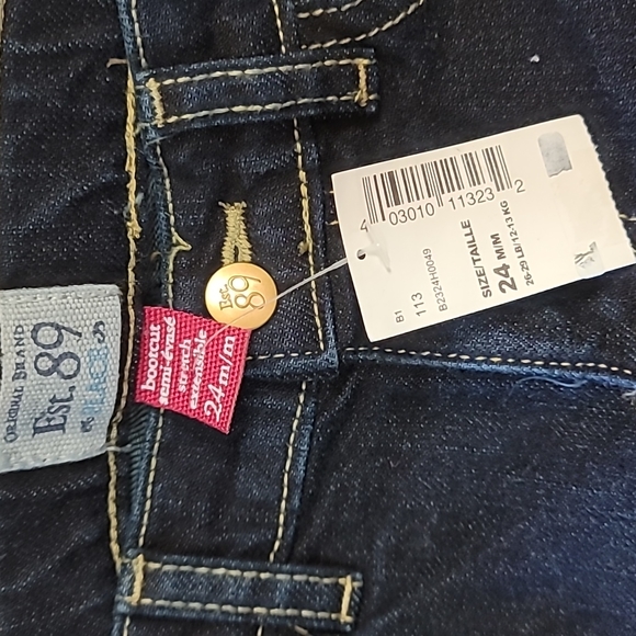Toddler Girls Jeans, 24 months, 2 year old, bootleg - Picture 2 of 3